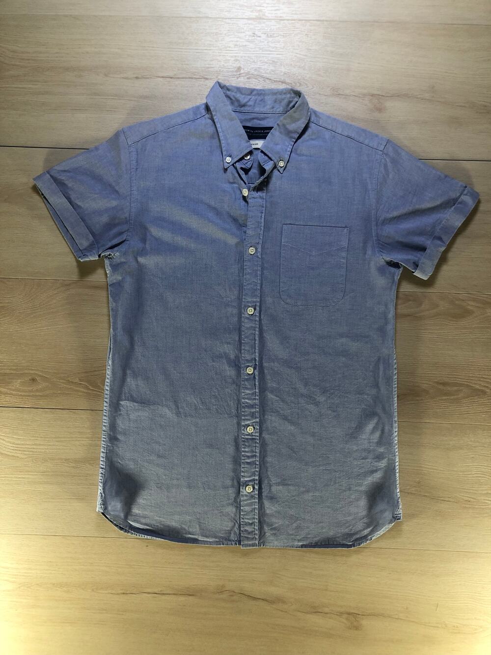 Premium by Jack & Jones Men's Short Sleeve Button Down Shirt M [0037]